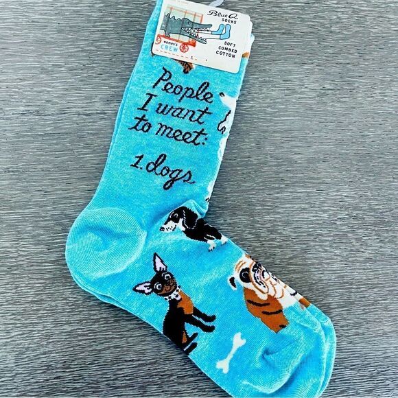 Blue Q Dog Lover Women Adult Fun Socks - Picture 1 of 2